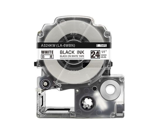 AIMO テープカートリッジ ホワイト 24mm AS24KW 1パック(ご注文単位1パック)【直送品】