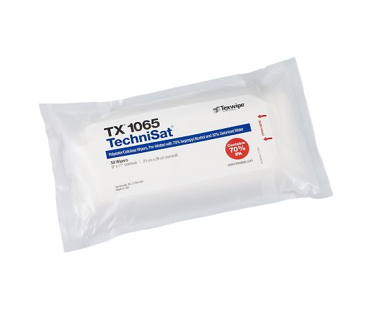 テックスワイプ(Texwipe) プリウェットワイパー TechniSat 50枚入 TX1065 1袋(ご注文単位1袋)【直送品】