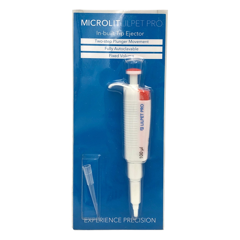 MICROLIT 小型定量ピペット(イジェクタ付き) 100μL LILP-100 1台(ご注文単位1台)【直送品】