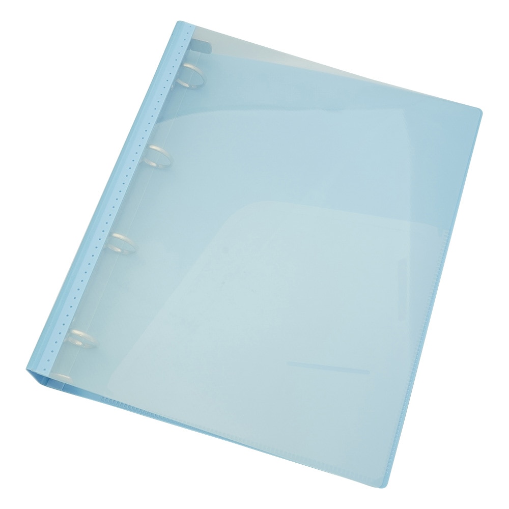 LIHITLAB メディカルサポートブック(クリヤー) 4穴タイプ ブルー 背幅41mm HB687-1 1冊(ご注文単位1冊)【直送品】