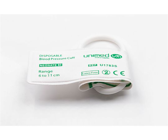 ナビス(アズワン) ディスポーザブル血圧計カフ 新生児用 6~11cm 10枚入 U1783S-C05 1箱(ご注文単位1箱)【直送品】