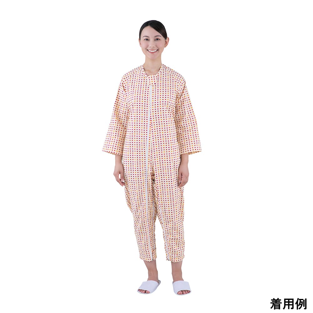 竹虎 ソフトケアねまき両開きファスナー スリーシーズン だいだい M　106423 1枚（ご注文単位1枚）【直送品】