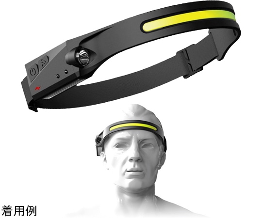 トライメイト 充電式 ヘッドライト 超軽量 タッチレスセンサー搭載 TRM-HD003 1個(ご注文単位1個)【直送品】