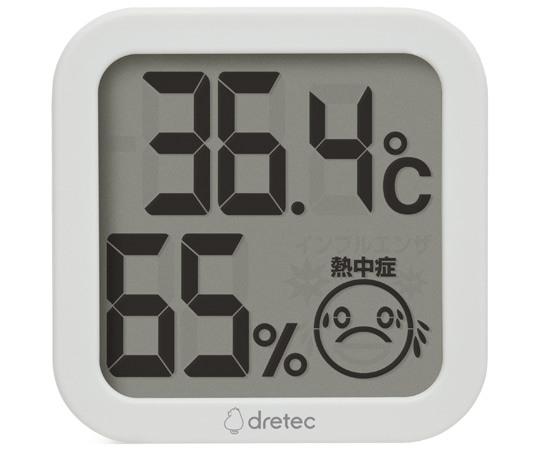 ドリテック デジタル温湿度計 ホワイト O-421WT 1個(ご注文単位1個)【直送品】
