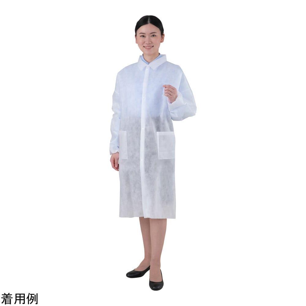 アズワン ディスポ白衣（ボタン留め）103cm　SN304-XL 1枚（ご注文単位1枚）【直送品】
