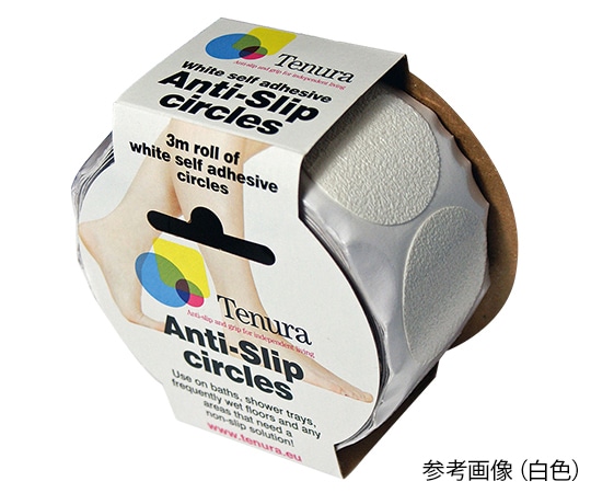 Tenura スリップ防止ステッカー　丸型　Φ40　白色　72枚入　T/AQUA/C-WHITE 1巻（ご注文単位1巻）【直送品】