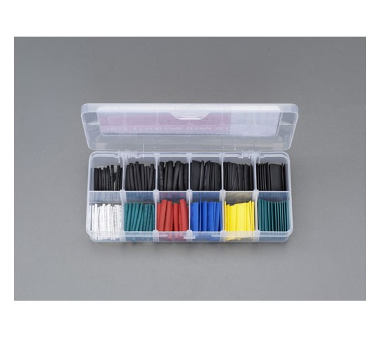 エスコ 熱収縮チューブセット(カラフル/180ピース) EA944BH-11 1組(ご注文単位1組)【直送品】