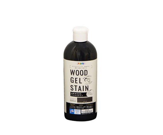 アサヒペン 水性WOODジェルステイン 300mL ブラック AP9018151 1個(ご注文単位1個)【直送品】