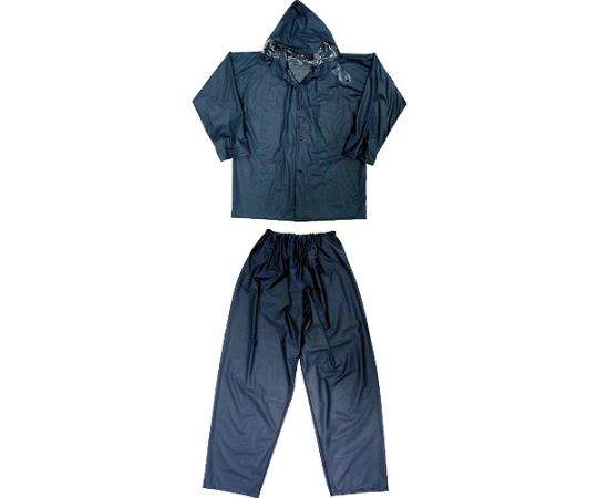 トラスコ中山 レインスーツ LLサイズ ネイビー TRW55LL 1着(ご注文単位1着)【直送品】