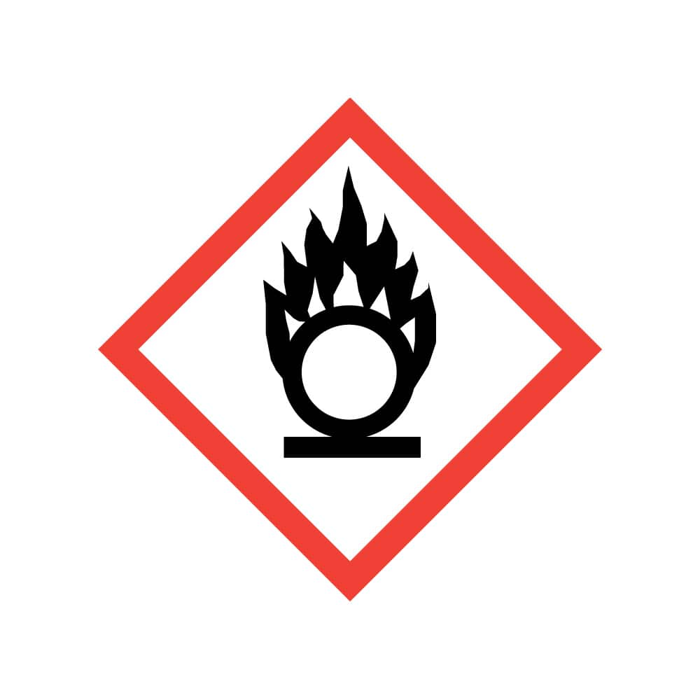 セーフラン安全用品 GHSラベルステッカー 支燃性・酸化性物質 20×20mm 500枚 J2522-S 1巻(ご注文単位1巻)【直送品】