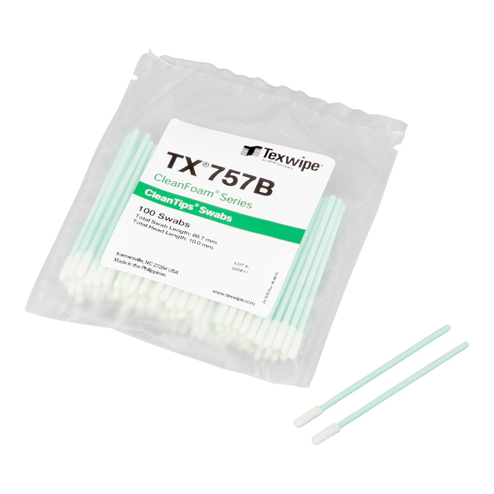 テックスワイプ(Texwipe) クリーンフォームスティック 1袋(100本×5袋入) TX757B 1袋(ご注文単位1袋)【直送品】