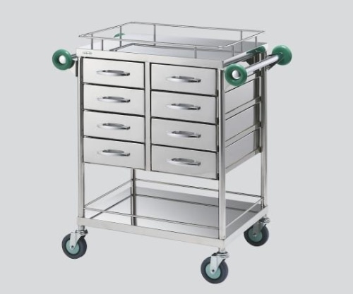 ナビス(アズワン) とっても静かな繃帯交換車(KENIFINE(TM)抗菌・抗ウィルスハンドル) 750(940)×450×902 TSF-750 1個(ご注文単位1個)【直送品】