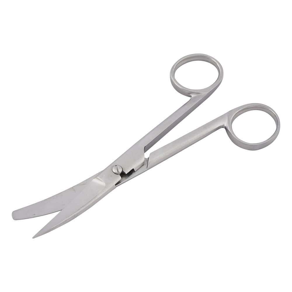 日本フリッツメディコ 外科剪刀(ハズシ・エコノミータイプ) 片尖 曲 E221-306 1本(ご注文単位1本)【直送品】