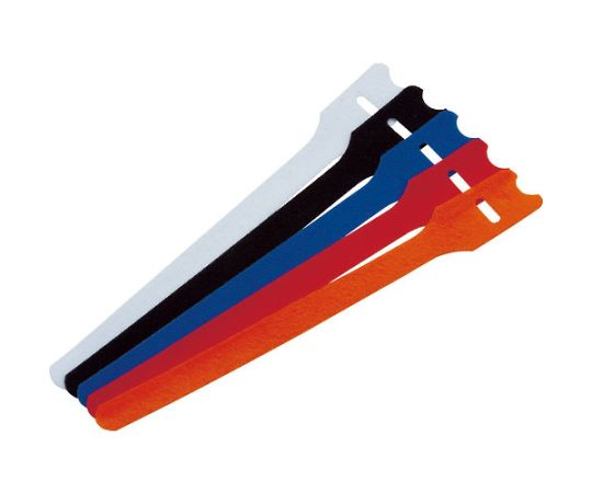 トラスコ中山 マジックバンド 超薄型 ストラップ 20cm アソート (5本入) MKSH-2520-S 1袋(ご注文単位1袋)【直送品】