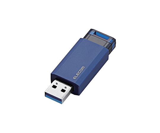 エレコム USB3.1(Gen1)対応 ノック式USBメモリ 16GB ブルー MF-PKU3016GBU 1個(ご注文単位1個)【直送品】
