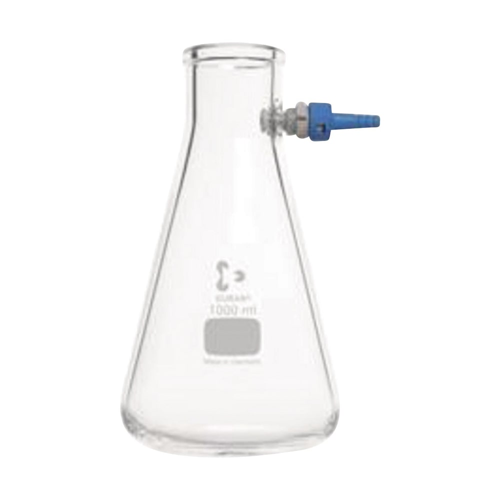 SCHOTT/DURAN 吸引ろ過瓶(PBT製チューブコネクター付)三角 1000mL 212045458 1個(ご注文単位1個)【直送品】