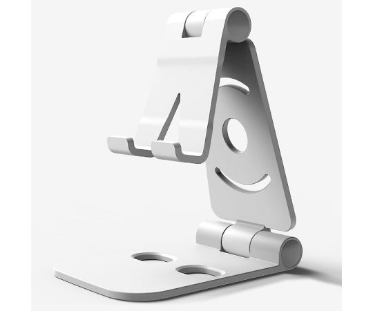 Lazos 4~6.5インチサイズ対応スマホスタンド(ホワイト) L-SPS-W 1個(ご注文単位1個)【直送品】