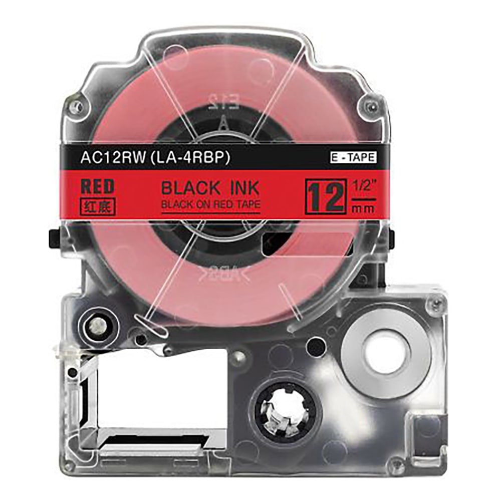 AIMO テープカートリッジ レッド 12mm AC12RW 1パック(ご注文単位1パック)【直送品】