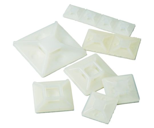 トラスコ中山 結束バンド固定具（粘着シート付）幅3.2　4連結（25個）　単体1　THC-100-S4 1袋（ご注文単位1袋）【直送品】