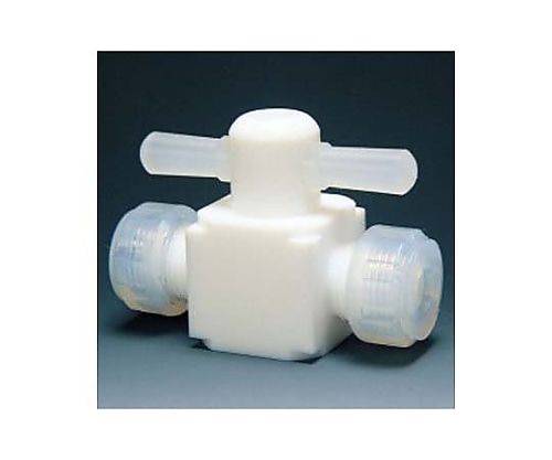 フロンケミカル フッ素樹脂 二方バルブ圧入型 6φ NR0003-001 1個(ご注文単位1個)【直送品】