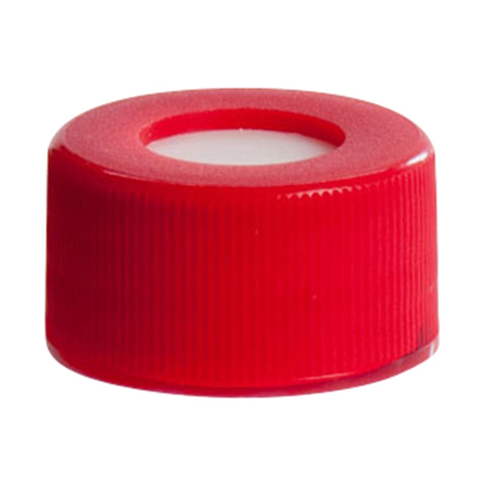 Quality Environmental Containers TOCバイアル瓶用 赤キャップ（セプタム付）100個入　1BT24-414ROT 1袋（ご注文単位1袋）【直送品】