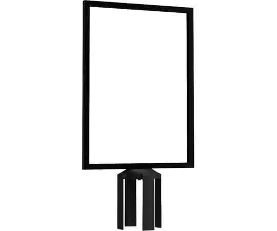 Y2K ベルトパーテーション 案内板 ブラック 1個(ご注文単位1個)【直送品】