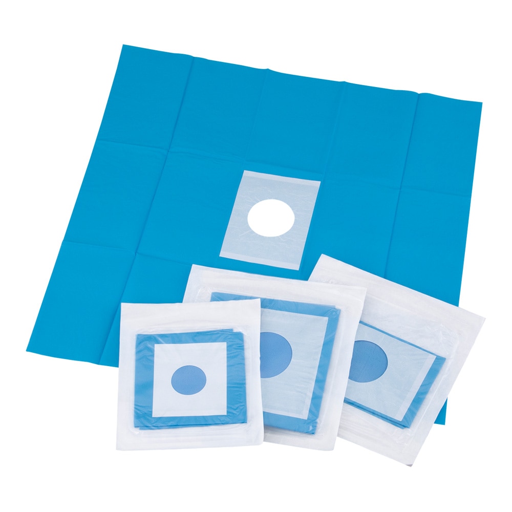 ナビス（アズワン） 滅菌ドレープ（穴あき・テープ付き）900×900mm 10枚入　AW9090H80T 1パック（ご注文単位1パック）【直送品】