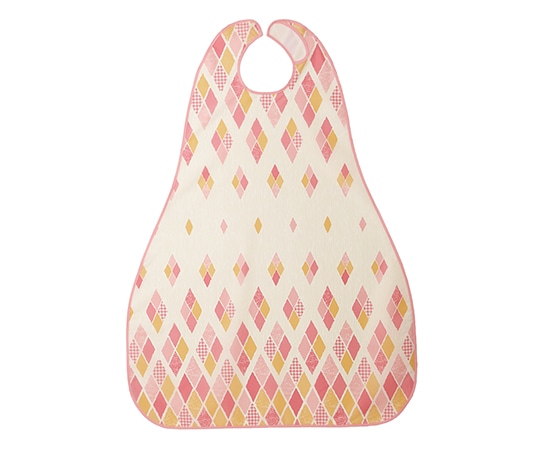 エンゼル(介護用品) 食事用エプロンⅡ ロングタイプ アーガイルピンク 6068 1枚(ご注文単位1枚)【直送品】