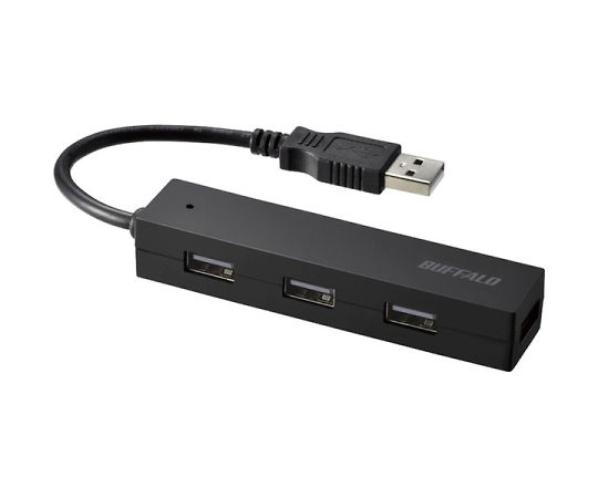 BUFFALO USB2.0 バスパワー 4ポート ハブ ブラック BSH4U050U2BK 1個(ご注文単位1個)【直送品】