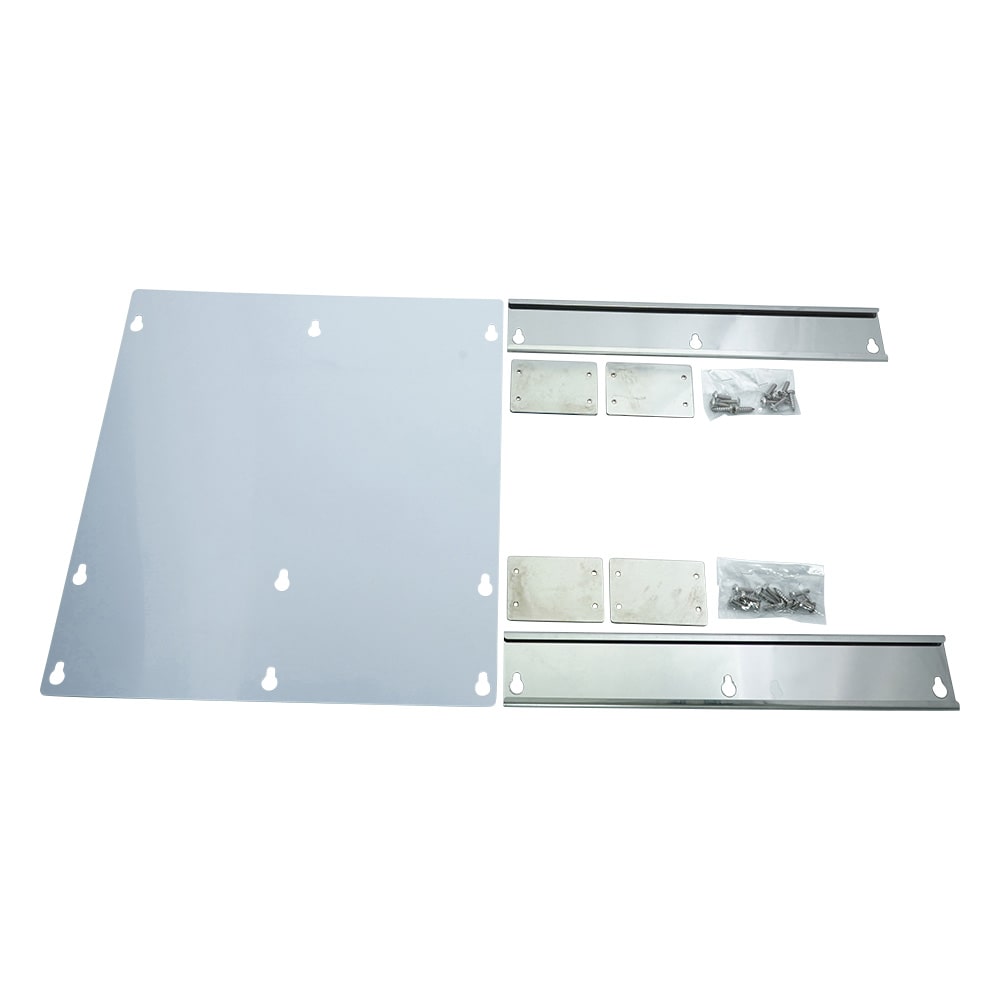 ナビス(アズワン) ボックスホルダー 壁面取付け2段用プレート 1枚(ご注文単位1枚)【直送品】