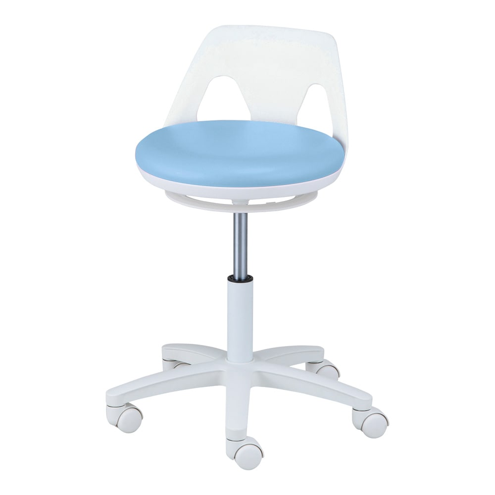 ナビス(アズワン) ナースチェア(ラクーン/ワイド)リング無し ブルー NV-B-W 1個(ご注文単位1個)【直送品】