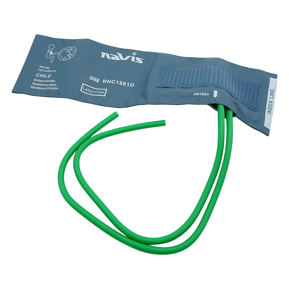 ナビス(アズワン) 血圧計用カフセット(ラテックスフリー) 小児用 RNC1881D 1枚(ご注文単位1枚)【直送品】