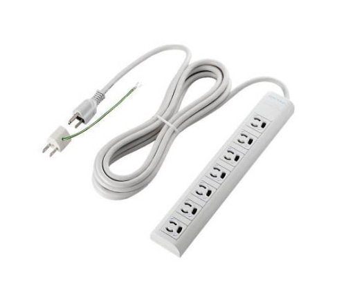 エレコム RoHS対応タップ 3P 抜け止め マグネット 7個口 5.0m T-ECOY055NDA 1パック(ご注文単位1パック)【直送品】