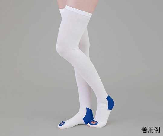 ナビス(アズワン) 弾性ストッキング(滑り止め付) ストッキング L 1足(ご注文単位1足)【直送品】