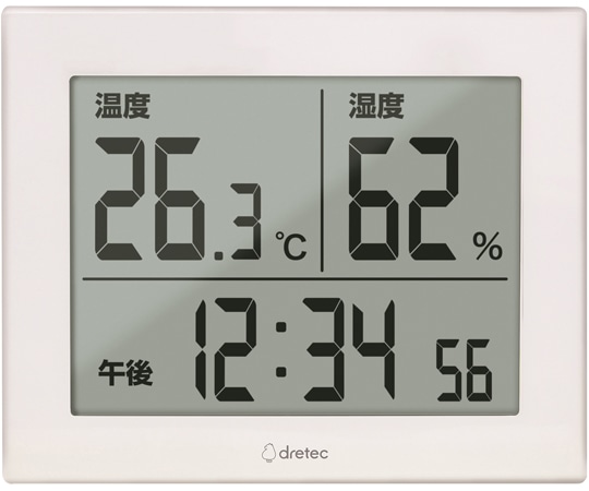 ドリテック 大画面温湿度計　O-506WT 1個（ご注文単位1個）【直送品】