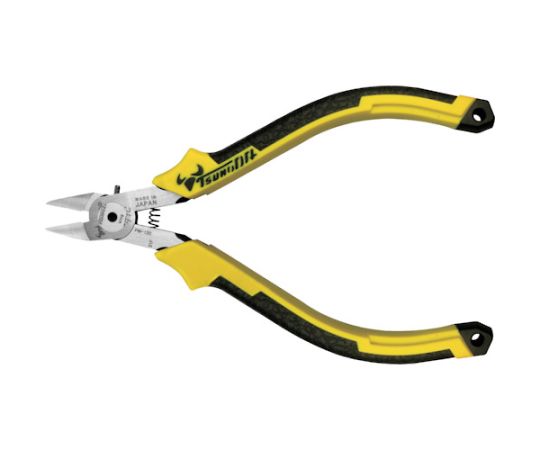 ツノダ マイクロニッパー 先細タイプ 120mm 成型グリップ バネ付き PM-120DG 1丁(ご注文単位1丁)【直送品】