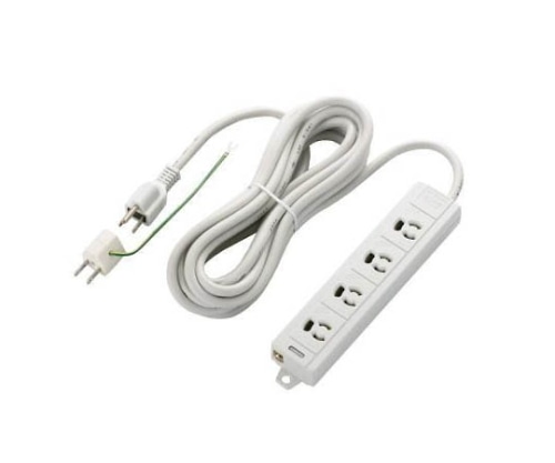 エレコム RoHS対応タップ 3P 抜け止め マグネット 4個口 5.0m T-ECOH3450NM 1パック(ご注文単位1パック)【直送品】