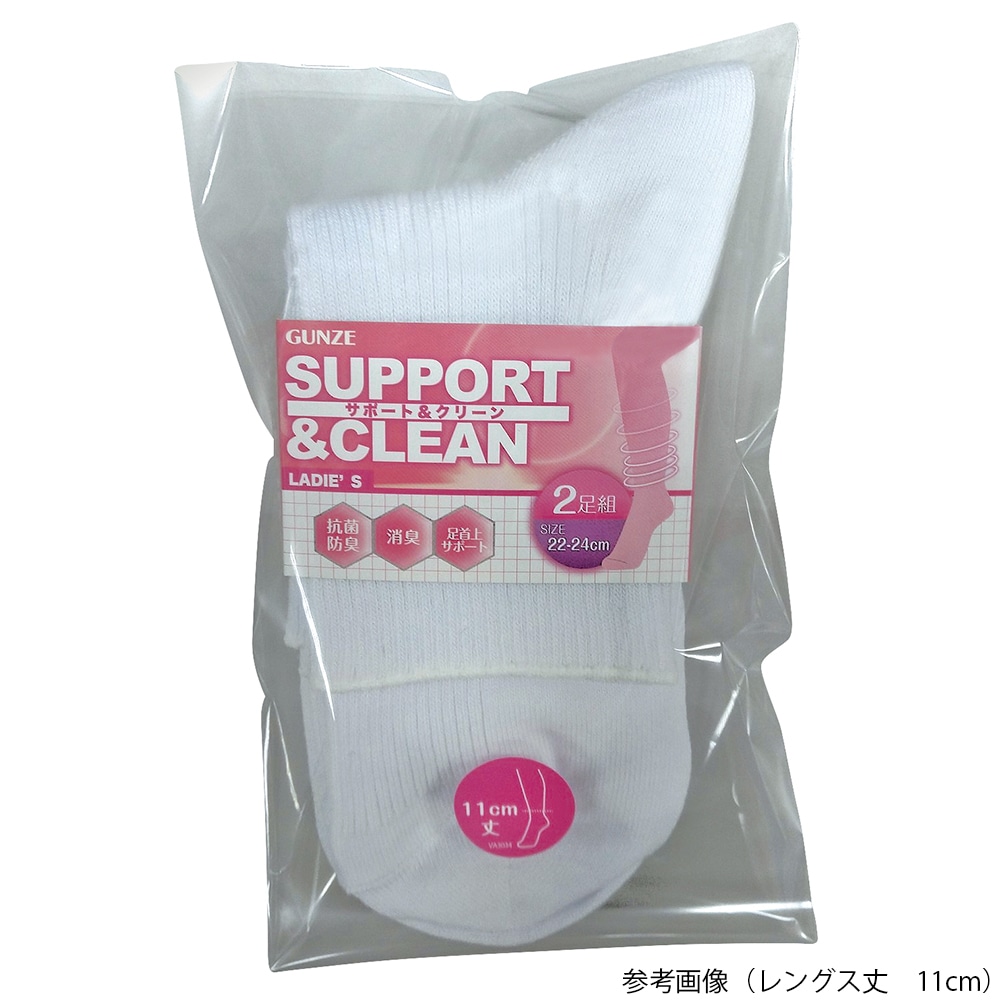 グンゼ(肌着) 2足組婦人ソックス レングス丈 18cm FE0802 1セット(ご注文単位1セット)【直送品】