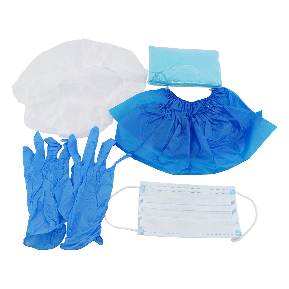 AITEX 感染対策防護具ライトセット ゴーグル無し 10セット入 ICM-11 1袋(ご注文単位1袋)【直送品】