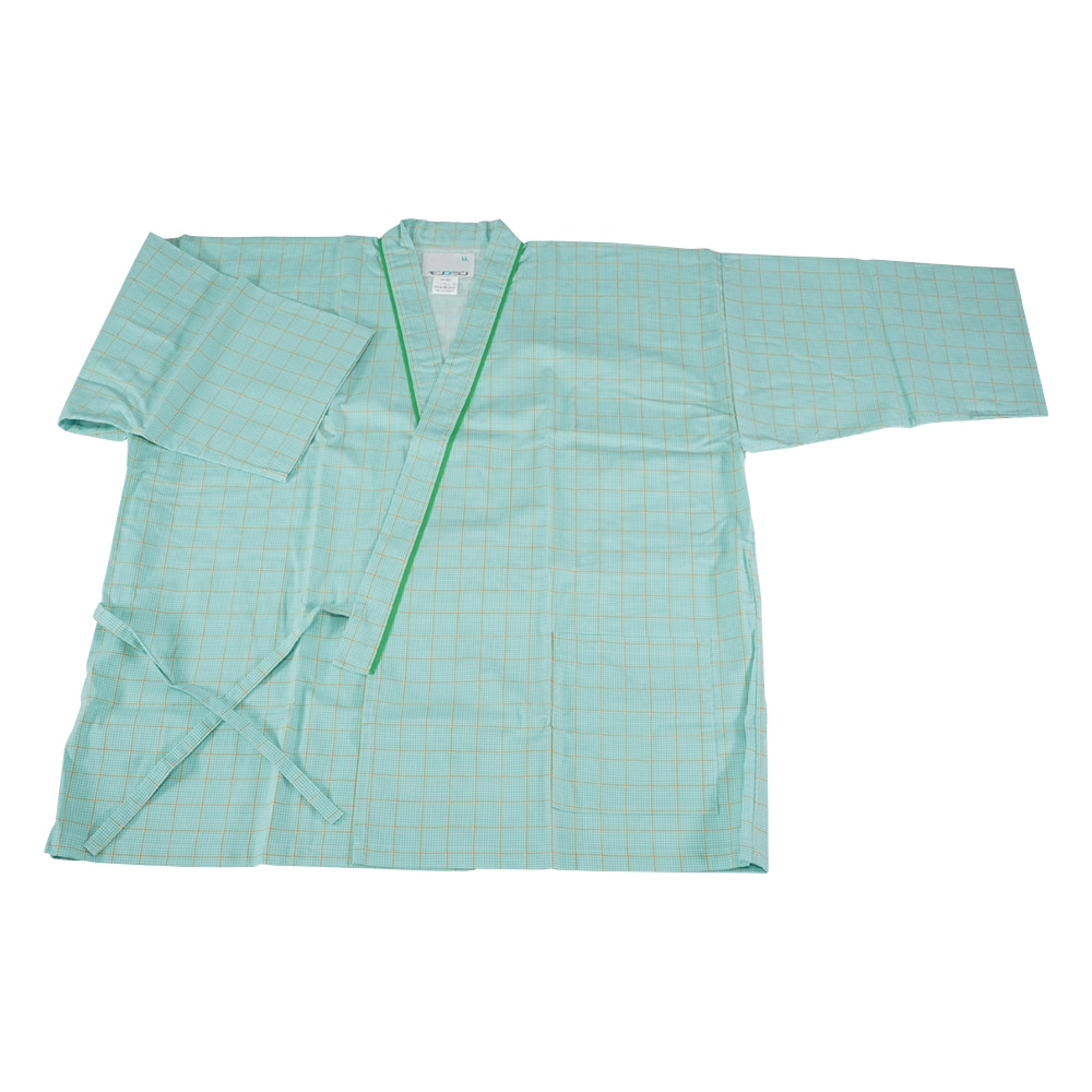 住商モンブラン 患者衣(上衣・男女兼用) 59-463 グリーンLL 59-463 LL 1枚(ご注文単位1枚)【直送品】