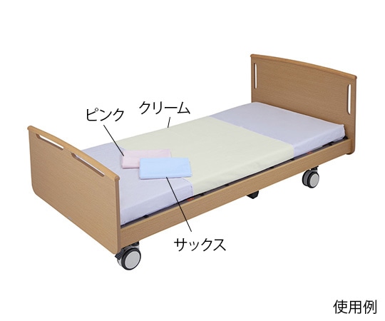 ナビス(アズワン) 吸水拡散防水シーツ ワッフル調 サックス KKB-S 1個(ご注文単位1個)【直送品】