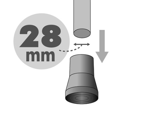 ハイロジック 脚ゴムキャップ 28mm59022 1個 (ご注文単位1個) 【直送品】