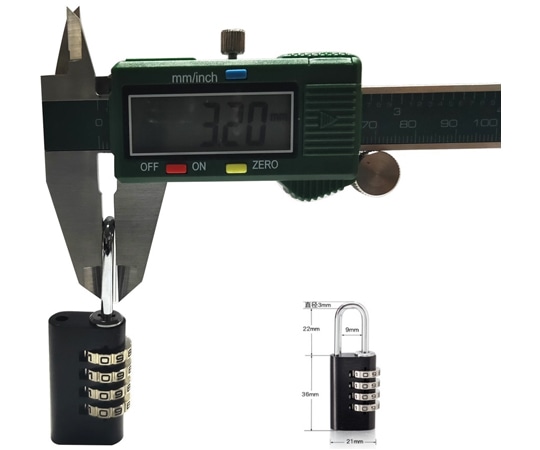 セーフラン安全用品 ダイヤル可変式錠 (亜鉛合金) 約58×21mm 黒12730 1個 (ご注文単位1個) 【直送品】