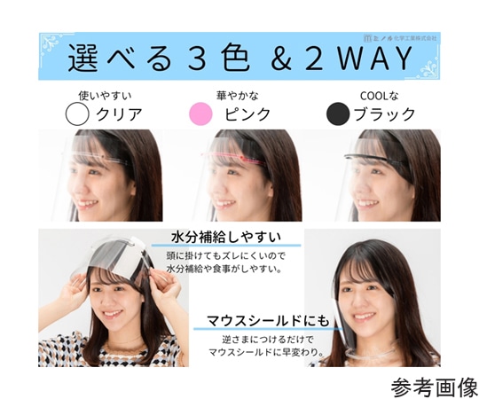 ミノル化学工業 HMフェイスシールド クリア 3個入 (フレーム・シールド各3個) hmfs_clear_3set 1セット (ご注文単位1セット) 【直送品】