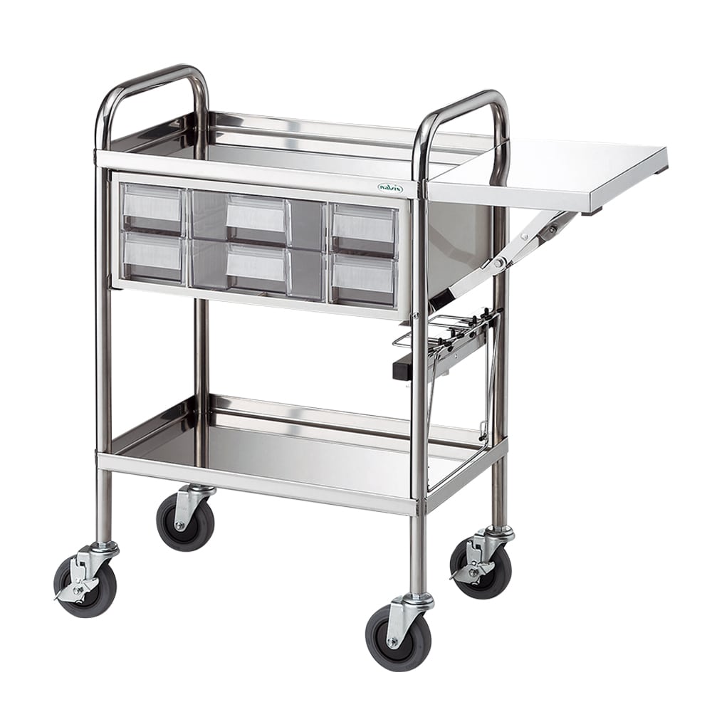 アズワン とっても静かな処置車 590×350×890mmTSW222-2 1台 (ご注文単位1台) 【直送品】