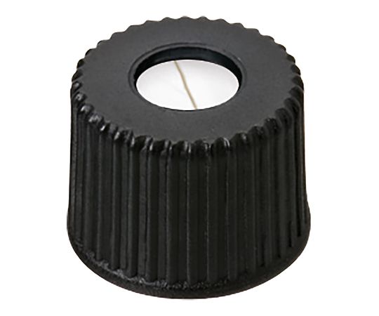 LLG Labware オートサンプラー用バイアル用 黒キャップ＋スリットセプタム (PTFE/シリコン) 100個入6232178 1袋 (ご注文単位1袋) 【直送品】