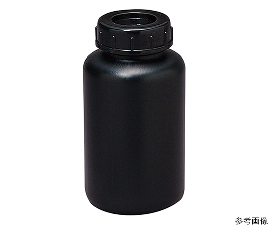 瑞穂化成工業 広口びん 黒色 PE 250mL0084BK 1個 (ご注文単位1個) 【直送品】