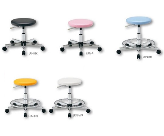 アズワン カラフルラウンドチェア ピンクLRN-PR 1個 (ご注文単位1個) 【直送品】