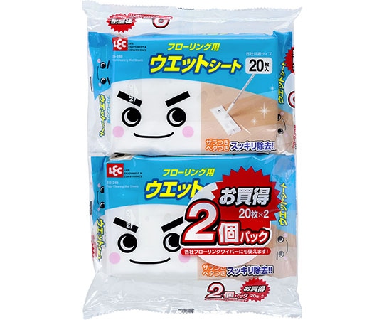レック ウェットシートフローリング用 20枚×2個パックSS-249 1袋 (ご注文単位1袋) 【直送品】