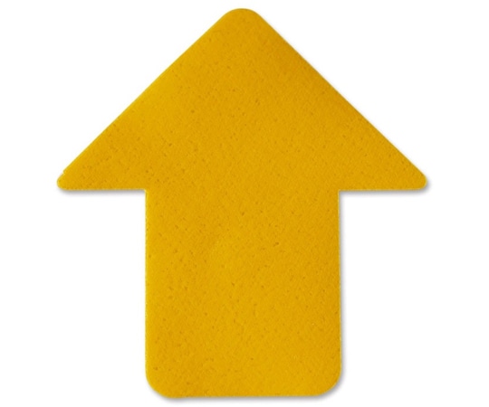 セーフラン安全用品 5Sフロア表示ステッカー 矢印型 黄 76×70mm 10枚セットJ1023 1セット (ご注文単位1セット) 【直送品】